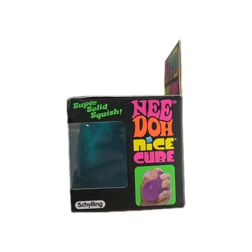 Nee Doh Nice Cube - Super Solid Squish! (Blue) - Brand New/Factory Sealed!
